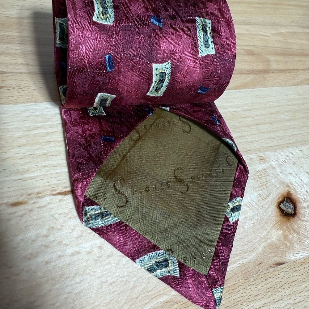 Robert Talbott Elegant Burgundy Patterned Men's T… - image 3